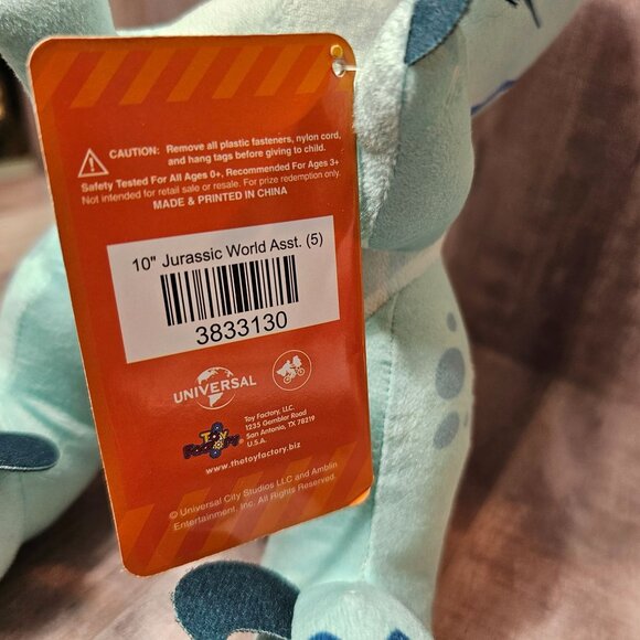 Jurassic World Plush Dinosaur 10 Inch NEW With Tags Blue Toy Factory - Picture 8 of 8